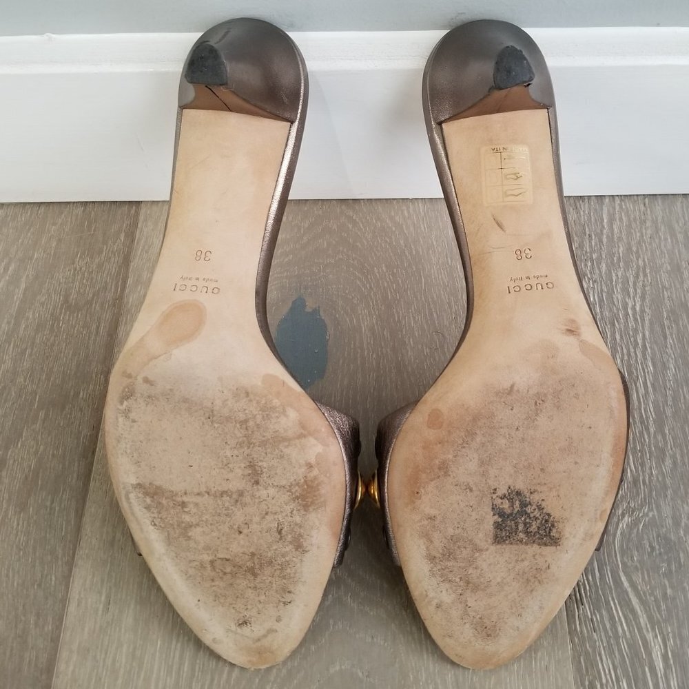 GUCCI Embellished Sandals-Vintage Size 38 - Picture 6 of 12